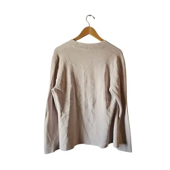 Eileen Fisher sz medium light lavender silk organic cotton blend cardigan - Picture 3 of 7